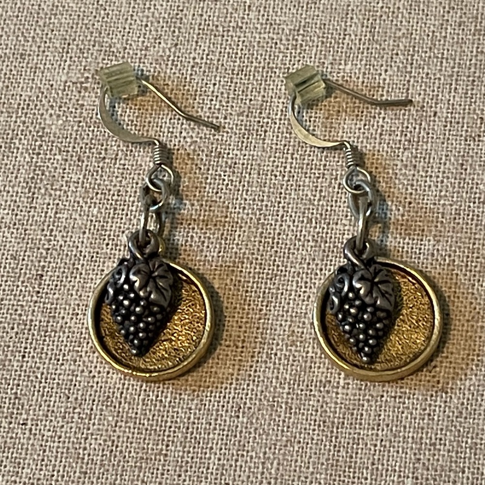 SILPADA mixed metal grape earrings
